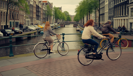 bike commuting in amsterdam