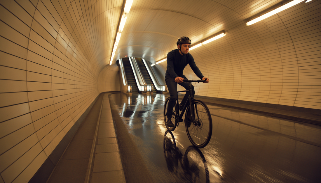 cycling tunnels under rivers
