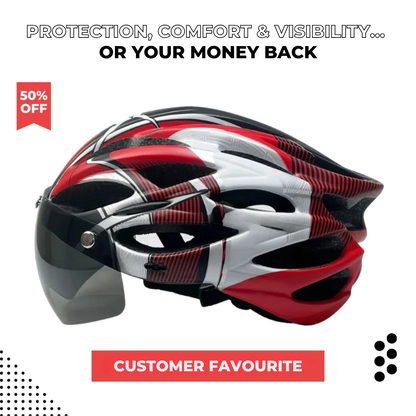 RideCyclonix CA - Bike Helmet with Detachable Visor & LED – CycloGuard™