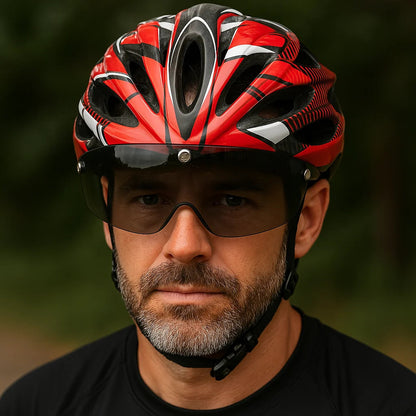 RideCyclonix CA - Bike Helmet with Detachable Visor & LED – CycloGuard™